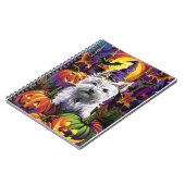 West Highland White Terrier Hond Halloween Heks Notitieboek (Linkerzijde)