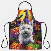 West Highland White Terrier Hond Halloween Heks Schort (Voorkant)