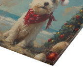 West Highland White Terrier Hond Kerstmis Strand Snijplank (Hoek)