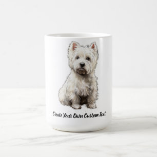 West Highland White Terrier-hond Maak uw tekst Koffiemok