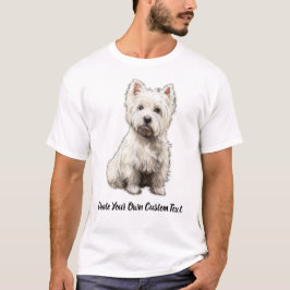 West Highland White Terrier-hond Maak uw tekst T-shirt