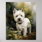 West Highland White Terrier Hondenkunst Print Post (Voorkant)