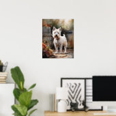West Highland White Terrier Hondenkunst Print Post (Thuiskantoor)