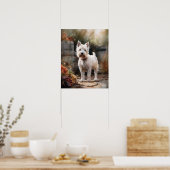 West Highland White Terrier Hondenkunst Print Post (Keuken)