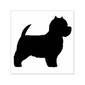 West Highland White Terrier Hondenras Silhouette Zelfinktende Stempel (Design)