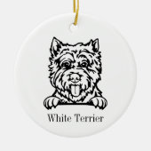 West Highland White Terrier huisdier Keramisch Ornament (Voorkant)