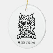 West Highland White Terrier huisdier Keramisch Ornament (Links)
