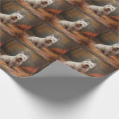 West Highland White Terrier in de herfst laat Herf Cadeaupapier (Hoek)