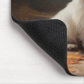 West Highland White Terrier in de herfst laat Herf Muismat (Hoek)