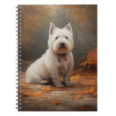 West Highland White Terrier in de herfst laat Herf Notitieboek (Voorkant)