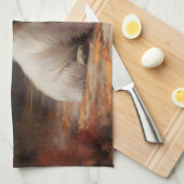 West Highland White Terrier in de herfst laat Herf Theedoek (Quarter Fold)