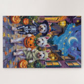 West Highland White Terrier In Halloween Costumes Legpuzzel (Horizontaal)