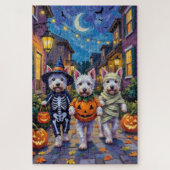 West Highland White Terrier In Halloween Costumes Legpuzzel (Verticaal)