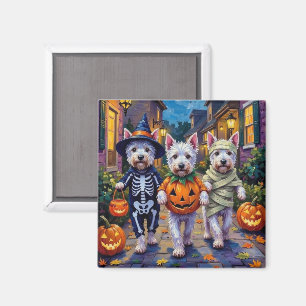 West Highland White Terrier in Halloween-kostuums Magneet