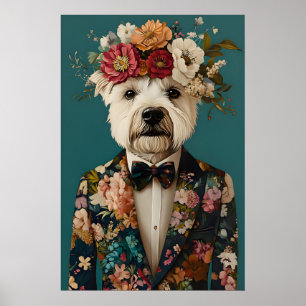 West Highland White Terrier In Pak Poster, Westie Poster