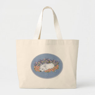 West Highland White Terrier in rust Grote Tote Bag