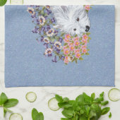 West Highland White Terrier in rust Theedoek (Gevouwen)