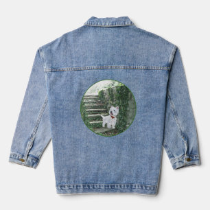 West Highland White Terrier Ivy Trappen Denim Jacket