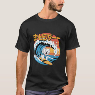 West Highland White Terrier Japanse Kanagawa Wave T-shirt
