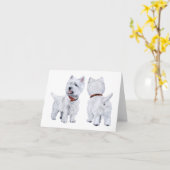 West Highland White Terrier Kaart (Gele Bloem)