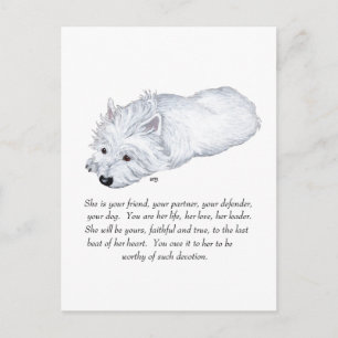West Highland White Terrier Keepomwille Briefkaart