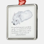 West Highland White Terrier Keepomwille Metalen Ornament (Links)