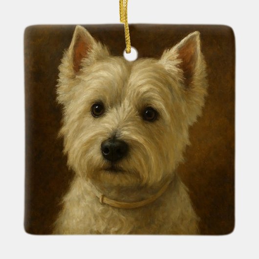 West Highland White Terrier Keramisch Ornament (Voorkant)