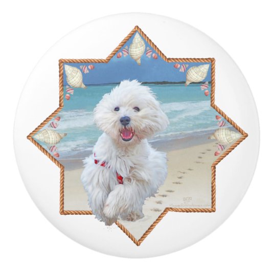 West Highland White Terrier Keramische Knop (Voorkant)