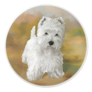 West Highland White Terrier Keramische Knop