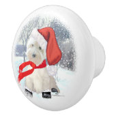 West Highland White Terrier Keramische Knop (Rechts)