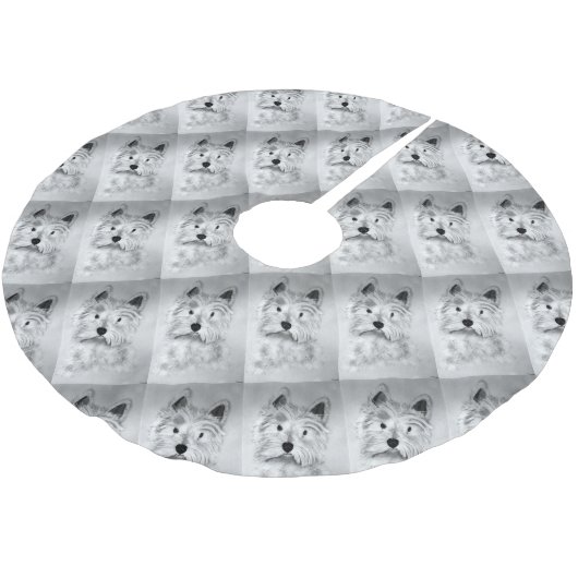 West Highland White Terrier Kerstboom Rok (Gekanteld)