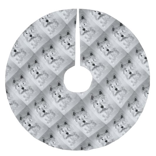 West Highland White Terrier Kerstboom Rok (Voorkant)