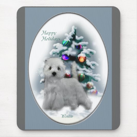 West Highland White Terrier Kerstcadeaus Muismat (Voorkant)