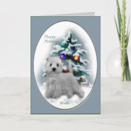 West Highland White Terrier-kerstcadeautjes Feestdagen Kaart