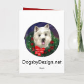 West Highland White Terrier-kerstcadeautjes Feestdagen Kaart (Achterkant)