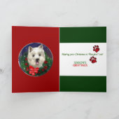 West Highland White Terrier-kerstcadeautjes Feestdagen Kaart (Binnen)