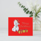 West Highland White Terrier-kerstcadeautjes Feestdagenkaart (Staand voorkant)