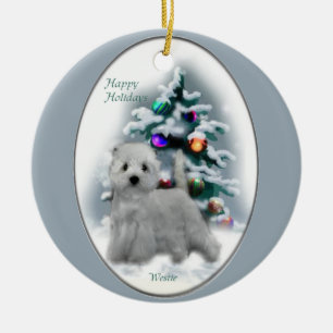 West Highland White Terrier-kerstcadeautjes Keramisch Ornament