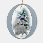 West Highland White Terrier-kerstcadeautjes Keramisch Ornament (Links)