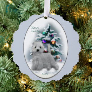 West Highland White Terrier-kerstcadeautjes Ornament Kaart