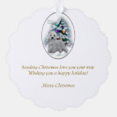 West Highland White Terrier-kerstcadeautjes Ornament Kaart (Achterkant)