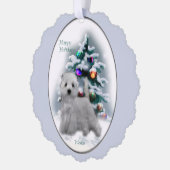 West Highland White Terrier-kerstcadeautjes Ornament Kaart (Links)