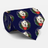 West Highland White Terrier-kerstcadeautjes Stropdas (Opgerold)