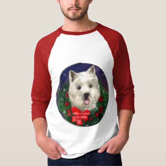 West Highland White Terrier-kerstcadeautjes T-shirt (Voorkant)