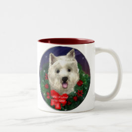 West Highland White Terrier-kerstcadeautjes Tweekleurige Koffiemok