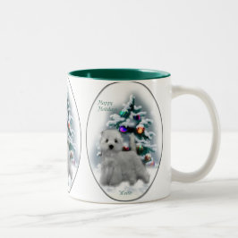 West Highland White Terrier-kerstcadeautjes Tweekleurige Koffiemok