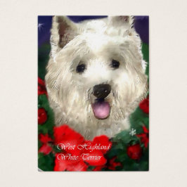 West Highland White Terrier-kerstcadeautjes Visitekaartje