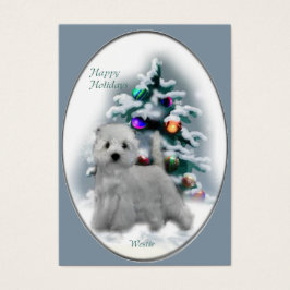West Highland White Terrier-kerstcadeautjes Visitekaartjes