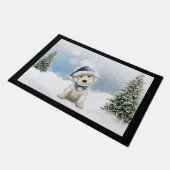 West Highland White Terrier Kerstdoormat Deurmat (Schuin)