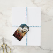 West Highland White Terrier Kerstfeest Cadeaulabel (Met Touw)